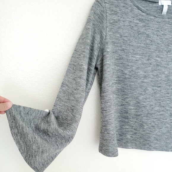 Leith Grey Pearl Bell Sleeve Sweater - Picture 4 of 8